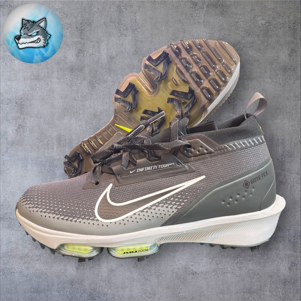 Nike Infinity Tour 2 Gore-Tex Dark Smoke Grey Black Golf Shoes FV4897-003 Mens 9